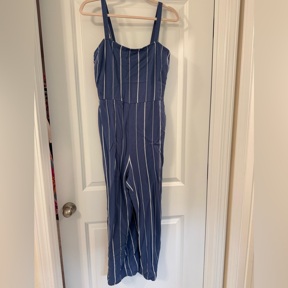 GAP Blue and White Striped Jumpsuit Nautical Style